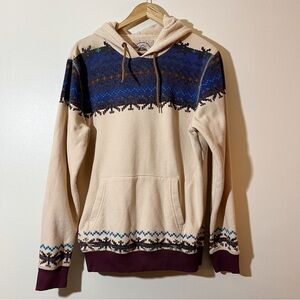 Anthropologie O’Hanlon Mills Fair Isle Print Hoodie Women’s Medium
